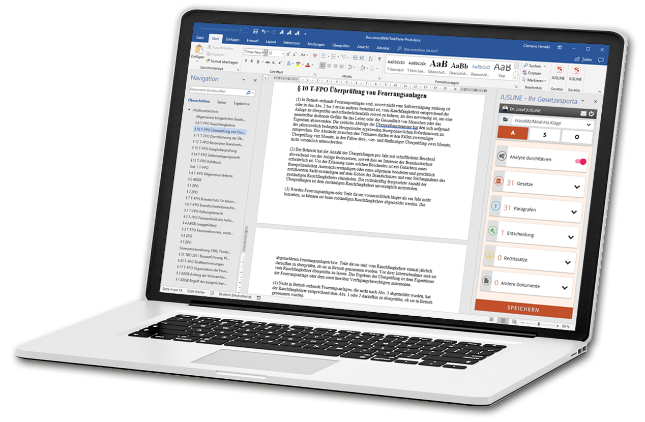 JUSLINE A-S-O Tool (Word Add-in)